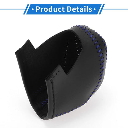 Gear Shift Knob Cover for Toyota Camry 2018-2023 Black Blue Faux Leather