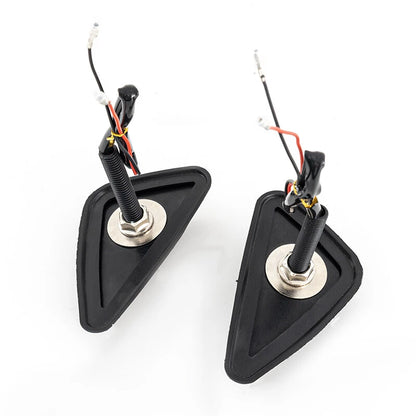 Triangle Flush Mount Turn Signal Light for Motorcycle - Smoke Amber LED (12v)