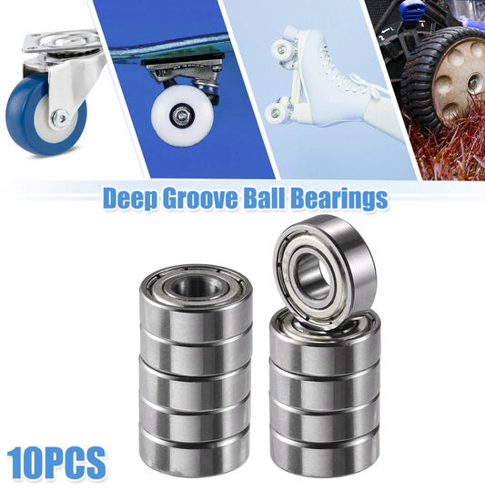 10 x 6x15x5mm Double Metal Shield Deep Groove Ball Bearings for Make Model