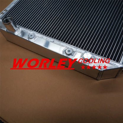 44mm 3 Row Aluminum Racing Radiator for 1969-1970 Ford Mustang 4.1L/5.0L