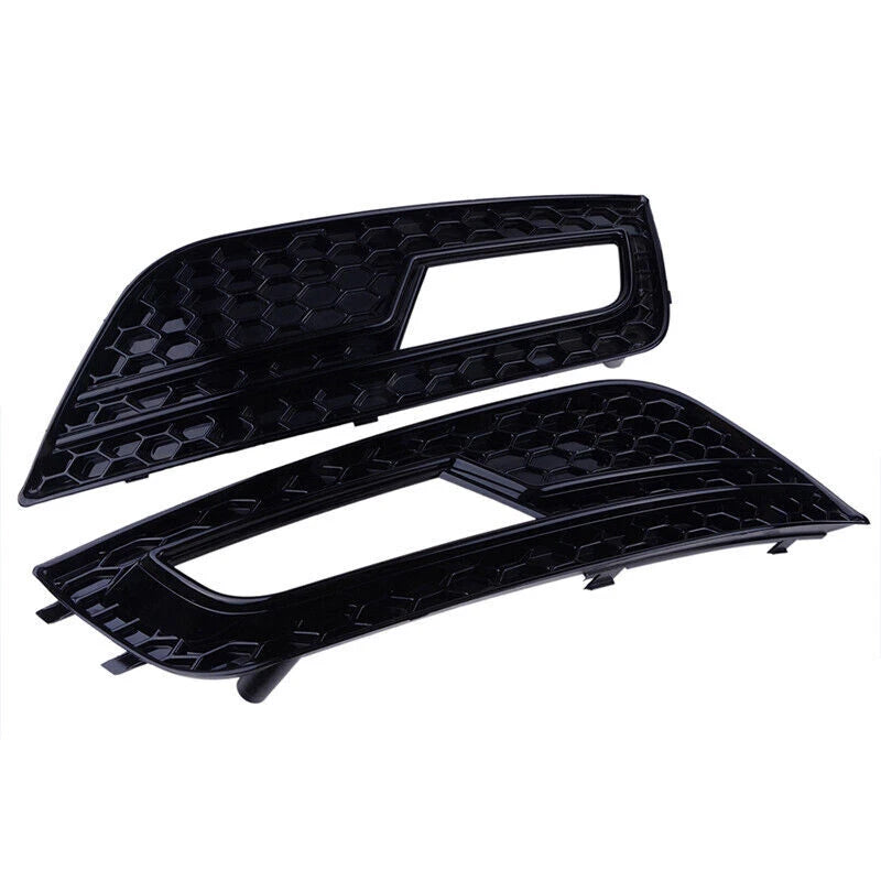 2 x Front Bumper Fog Light Lamp Covers for Audi A4 B8 (2013-2016)