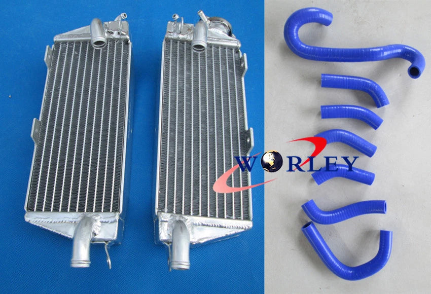 Aluminum Radiator + Red Hose for HUSQVARNA AE/CR/WR/XC 400/430/500 (84-87)