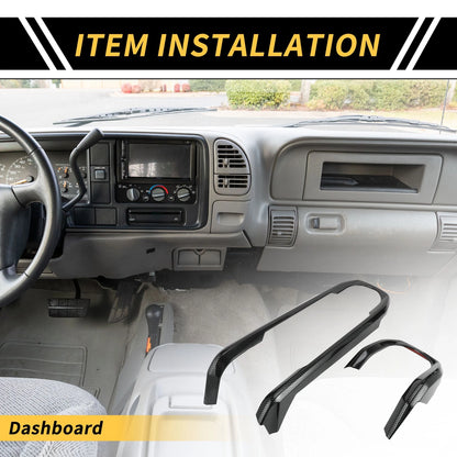 Set Carbon Fiber Dashboard Panel Cover Trim for Toyota Tacoma (2016–2023)