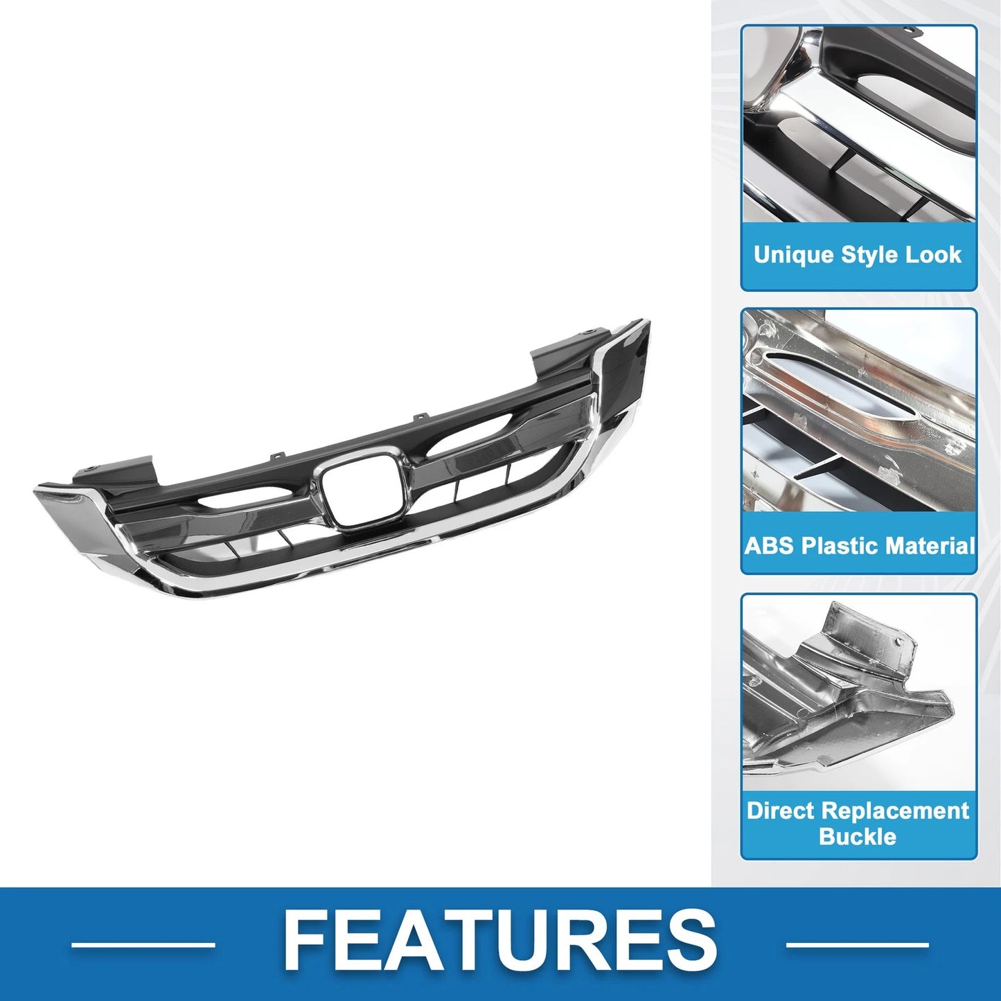 Front Hood Bumper Grille for Honda Accord 2013-2015 4 Door Sedan