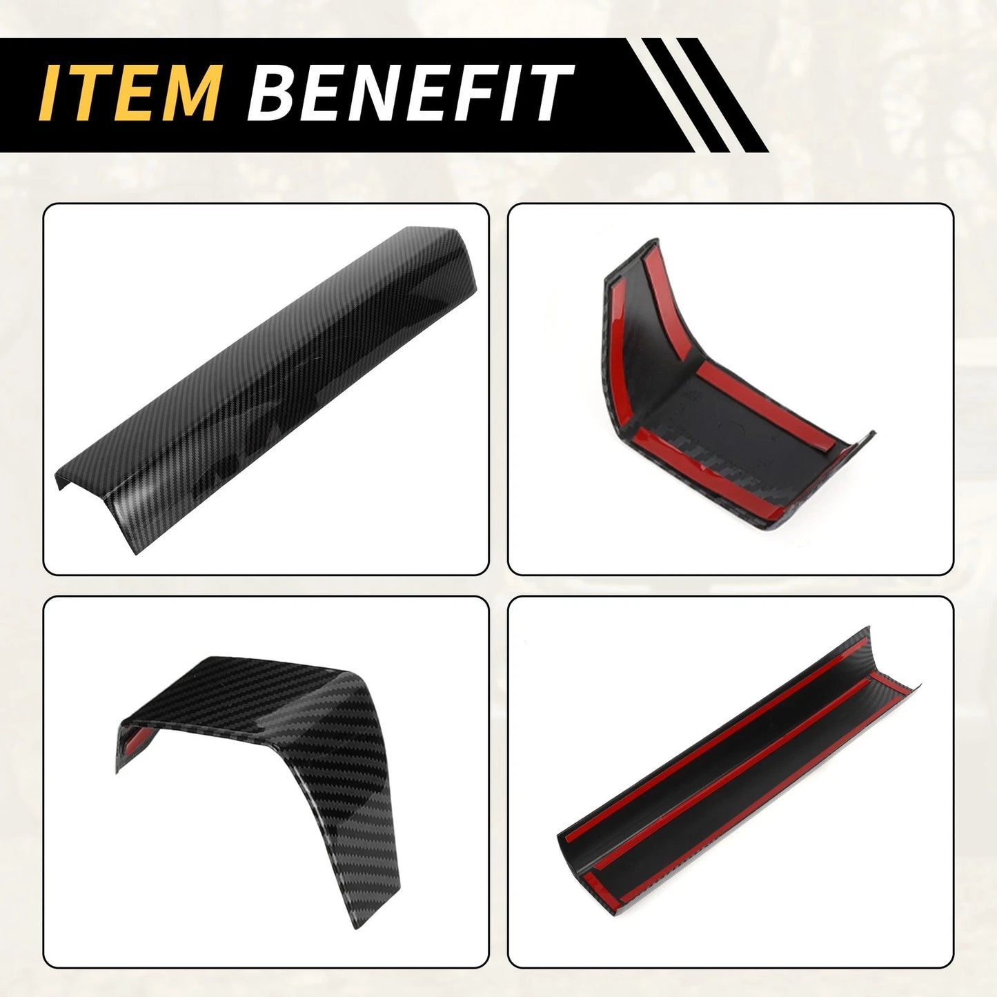 Carbon Fiber Pattern Instrument Strip Cover for Toyota Tundra (2022-2024)
