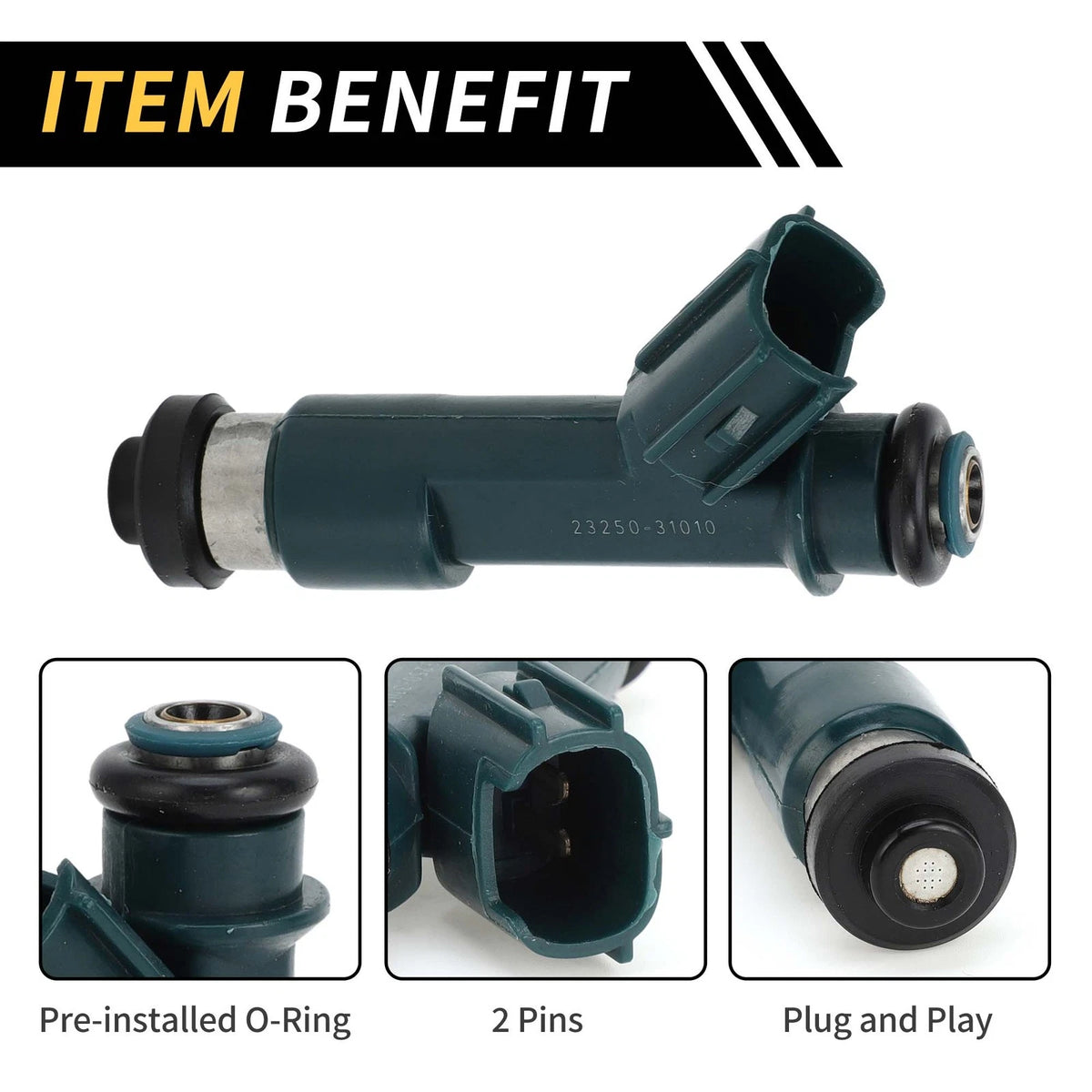 Fuel Injector 12 Holes Green for Toyota 4Runner (2003-2009)