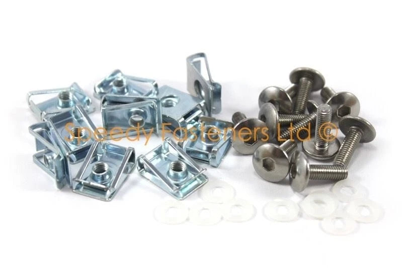 Bolts & Clips 10 x M5 5mm for Motorcycle Fairing Belly Pan