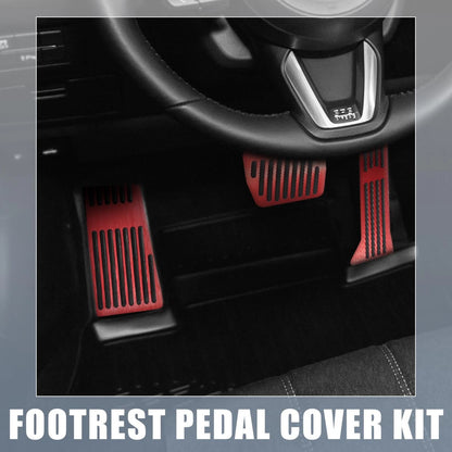 3 Pcs Red Brake Gas Accelerator Rest Pedal Kit for Mazda 2 3 6 (2003-2023)