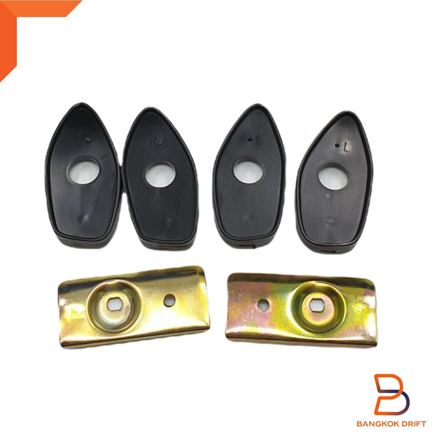 Black Fender Side Door Wing Mirrors for Toyota Hilux Ute (72-83)