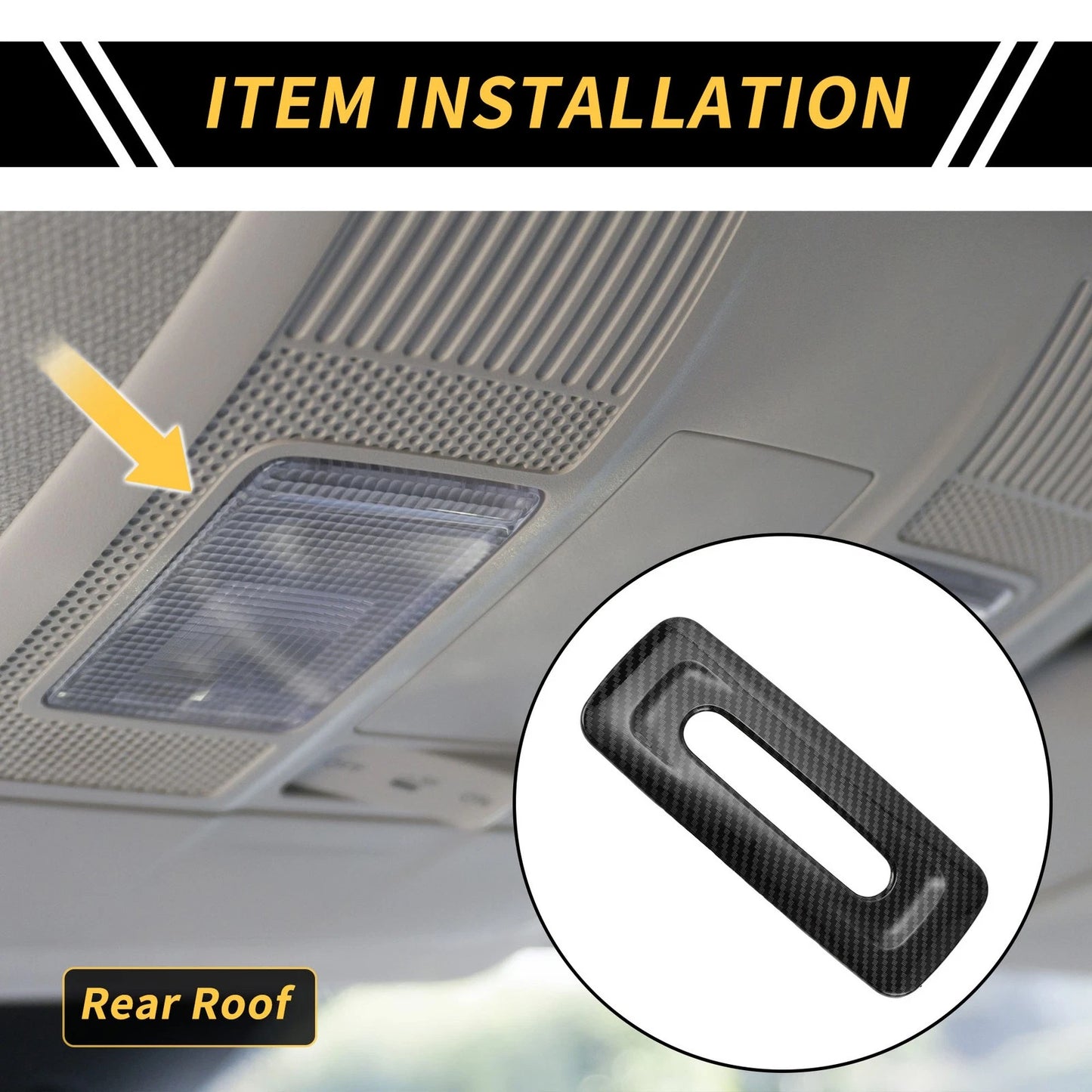 Carbon Fiber Pattern Roof Light Lamp Cover for Toyota Tundra (2022–2024)