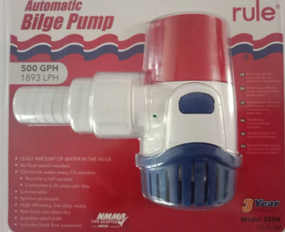 Automatic Bilge Pump 500 GPH for Rule 500 Series Boats