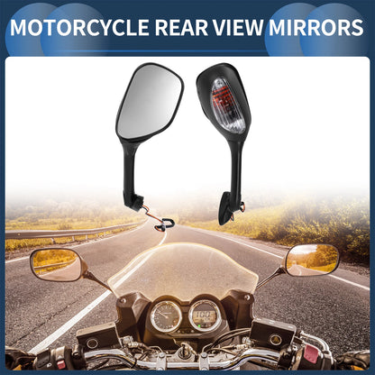 Set of Rear View Mirrors w/ Turn Signals for Suzuki GSXR600 (2006-2018)