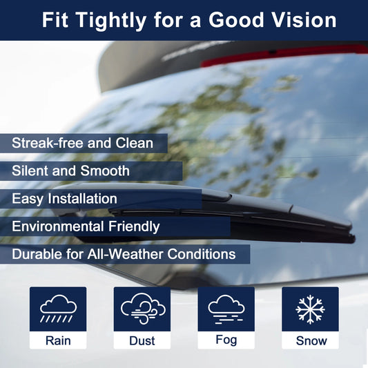 2 x Auto Rear Windshield Wiper Blades for Honda CR-V (2017-2022)