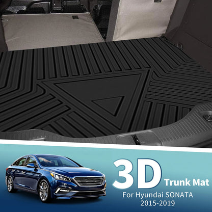 Flat Face Cargo Liner Rear Trunk Mat for Hyundai Sonata (2015-2019) 1 Pc