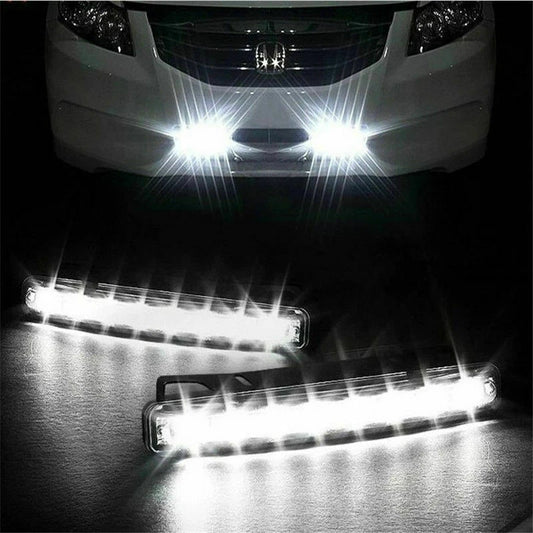 2 x 9 LED Daytime Running Lights for Car Fog Lamps Super White 12V