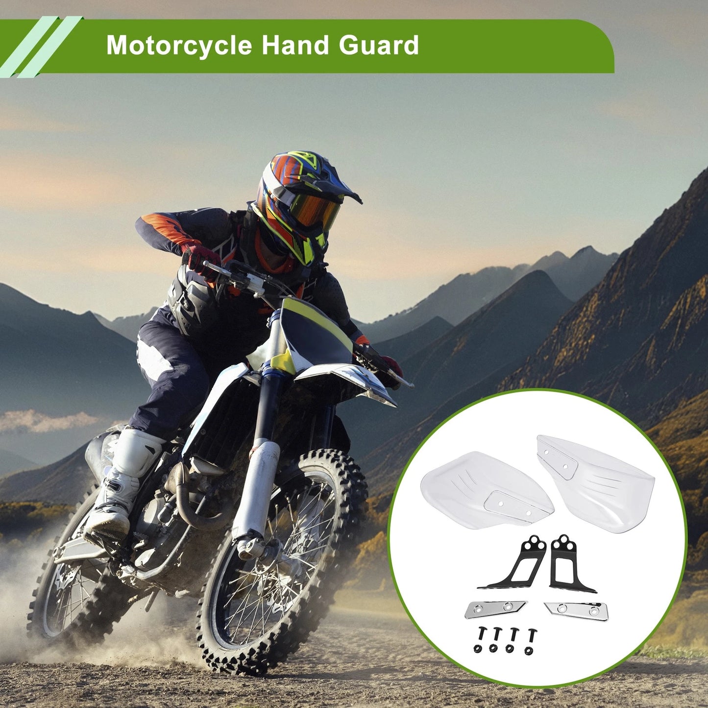 Set Universal Hand Guard Knuckle Guard Transparent for Motorcycles