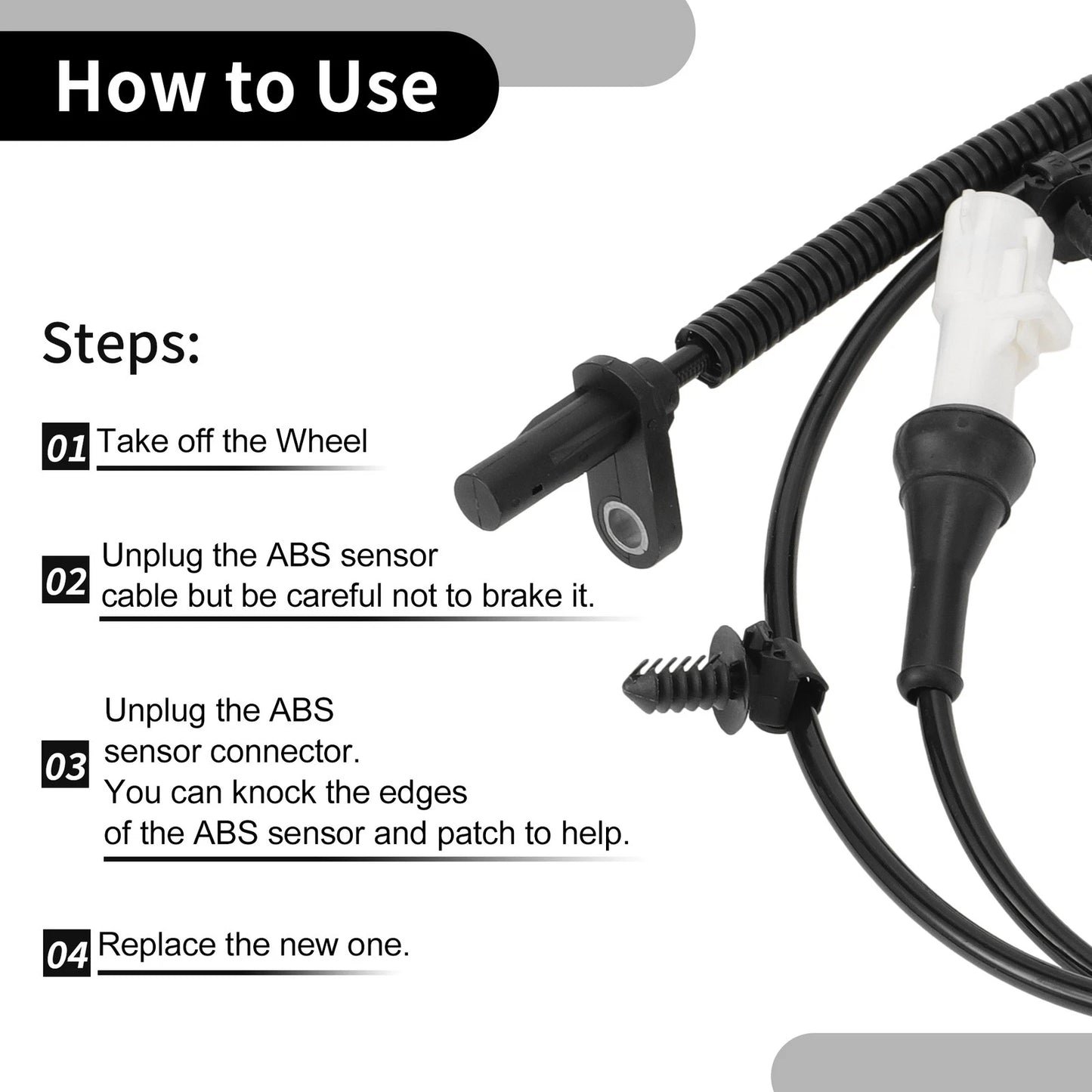 ABS Wheel Speed Sensor Front Left for Ford Edge (2007-2014)