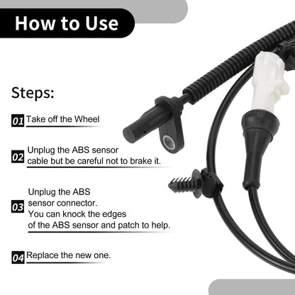 ABS Wheel Speed Sensor Front Left for Ford Edge (2007-2014)