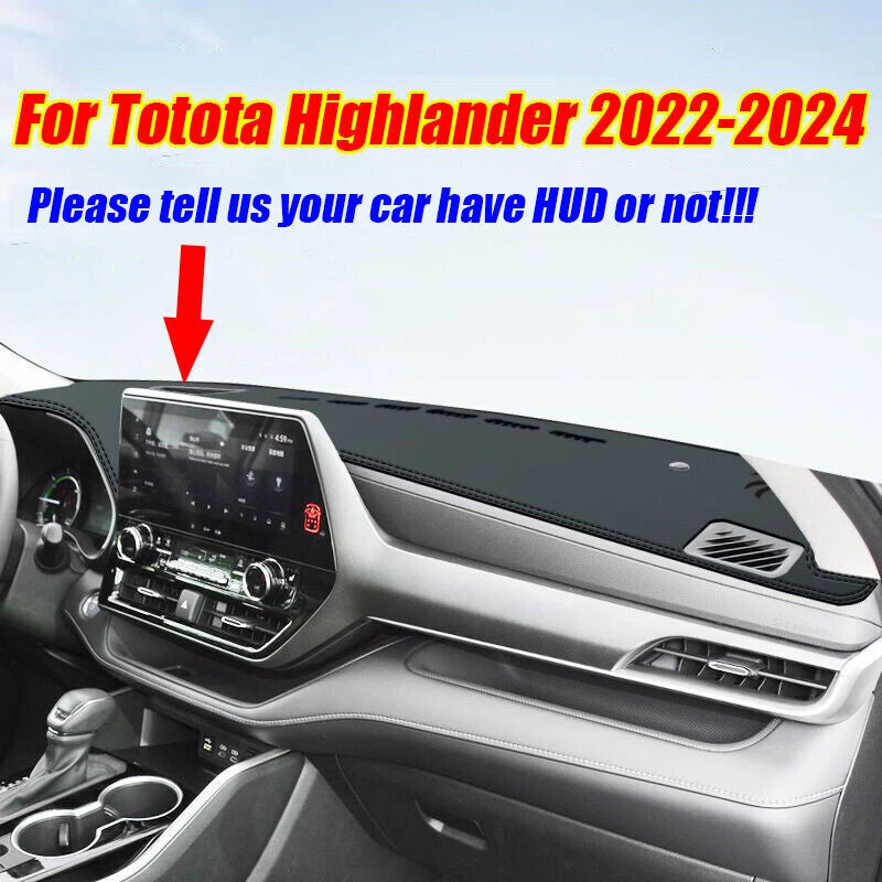 Leather Dashboard Cover for Toyota Highlander (2022–2024)