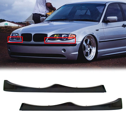 2 x Headlight Eyebrow Lower Cover Trim for E46 325i 325xi (1998–2005)