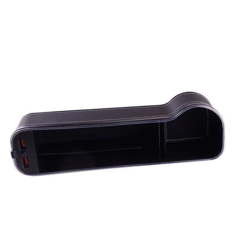 Left Side Car Seat Gap Catcher Organizer with Dual USB