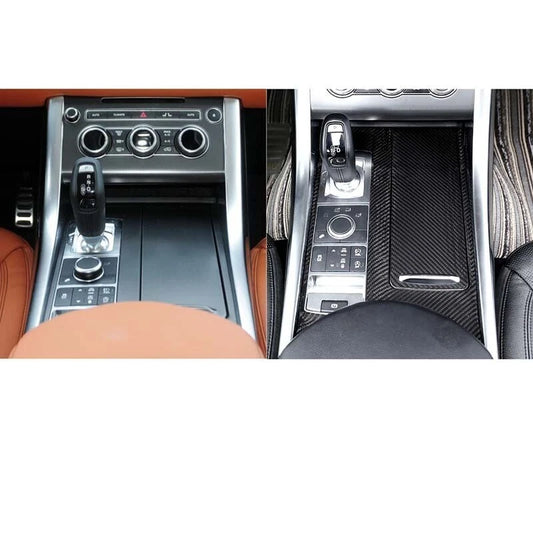 100% Carbon Fiber Center Gear Shift Console Cover For Range Rover Sport 2014-18