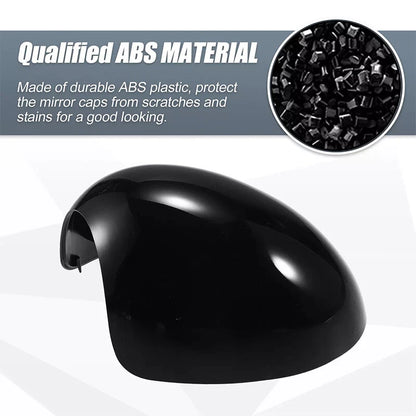Glossy Black Side View Mirror Cover Caps for Mini Cooper R55 R60 (2007-2016)