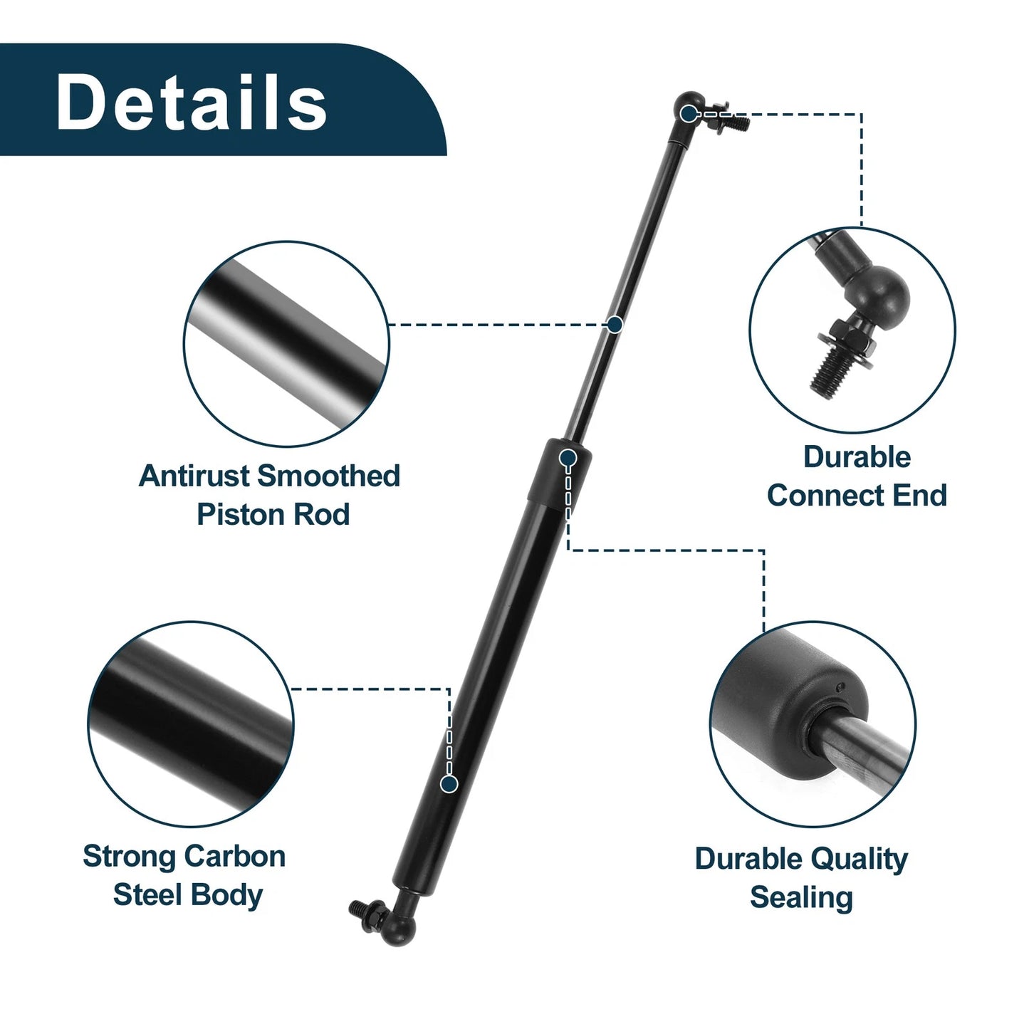 Bonnet Lift Supports 2 x Gas Springs for Toyota Land Cruiser