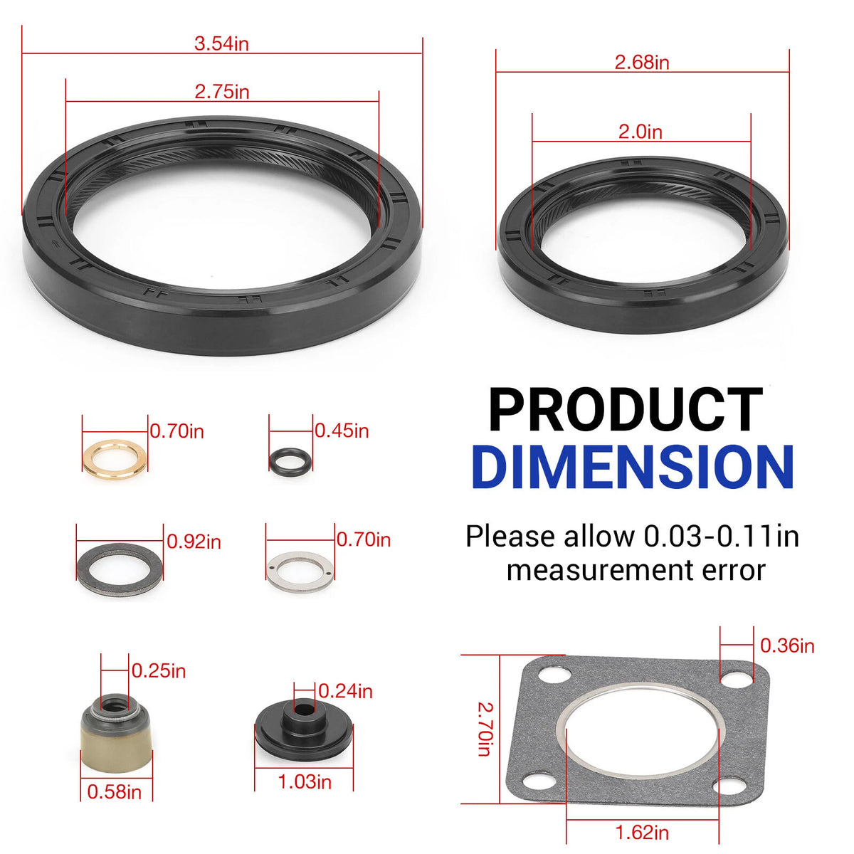 Gaskets Seals Rebuild Kit for Kawasaki Mule 2510 3010 4010 Diesel (2002–2010)