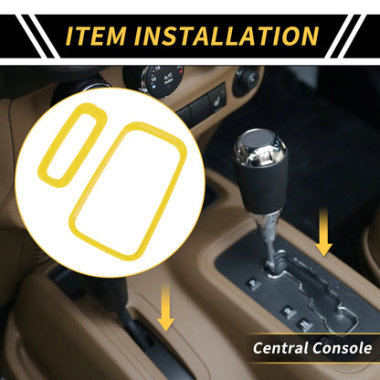 Center Console Gear Shift Ring Cover Trim for Jeep Wrangler JK (2007-2018)