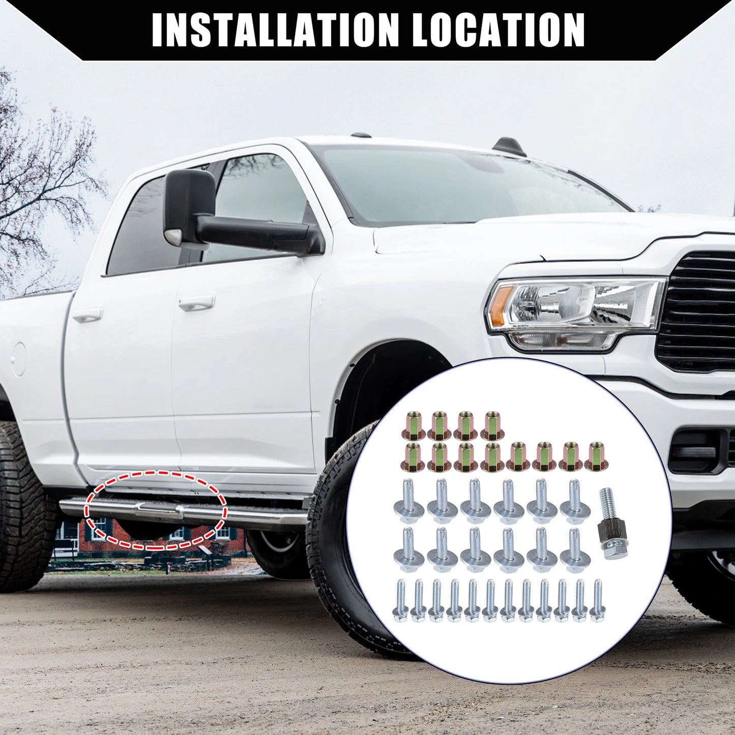 Pedal Screw Mountings for Dodge Ram 1500 2500 1 Set