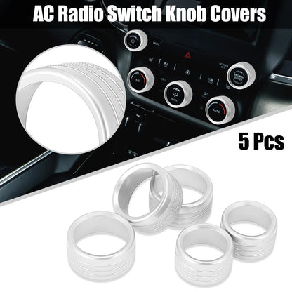 5 x AC Radio Switch Knob Cover for Dodge Ram 1500 (2018 - 2020)