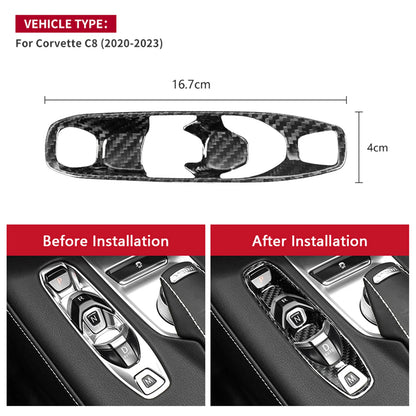 Carbon Fiber Gear Shift Panel Cover for Chevrolet Corvette C8 (2020-2023)
