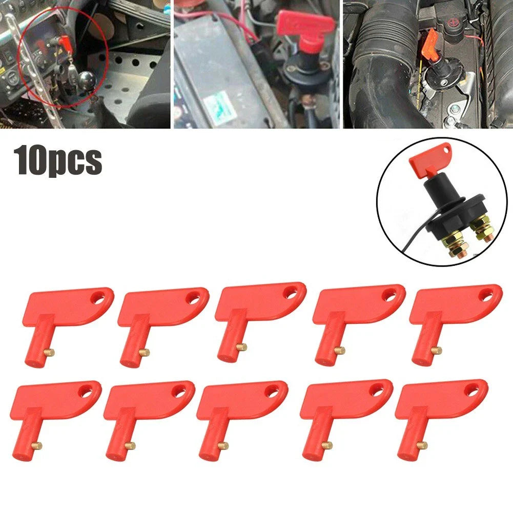 Plastic Key 10PCS for Battery Isolator Switches - Auto/Marine/Boat/Truck