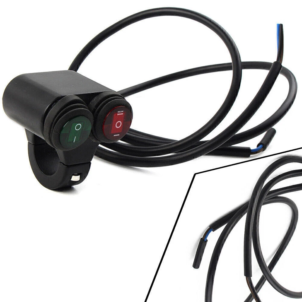 7/8'' 22mm Motorcycle Handlebar Fog Spot Light with Dual On Off Switch for Make & Model