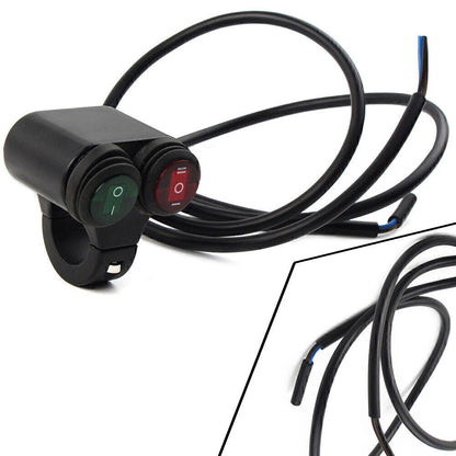 7/8'' 22mm Motorcycle Handlebar Fog Spot Light with Dual On Off Switch for Make & Model