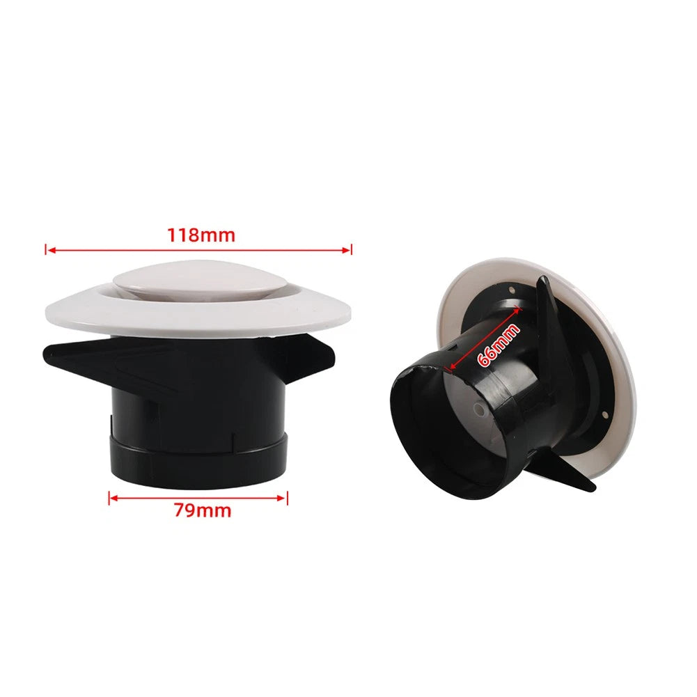 Round AC Ceiling Vent for RV Camper Trailer - Adjustable & Rotatable