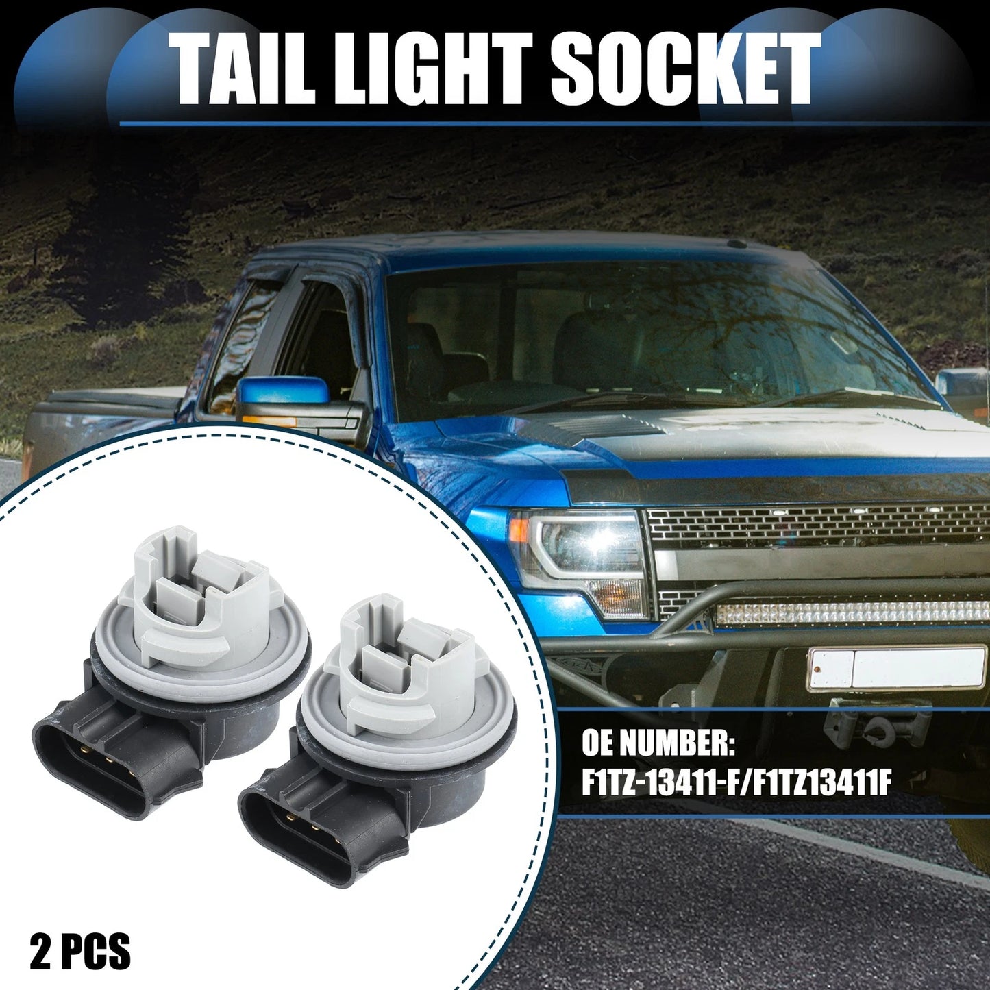 2 x Tail Light Sockets for Ford Mustang Focus (1994-2004)