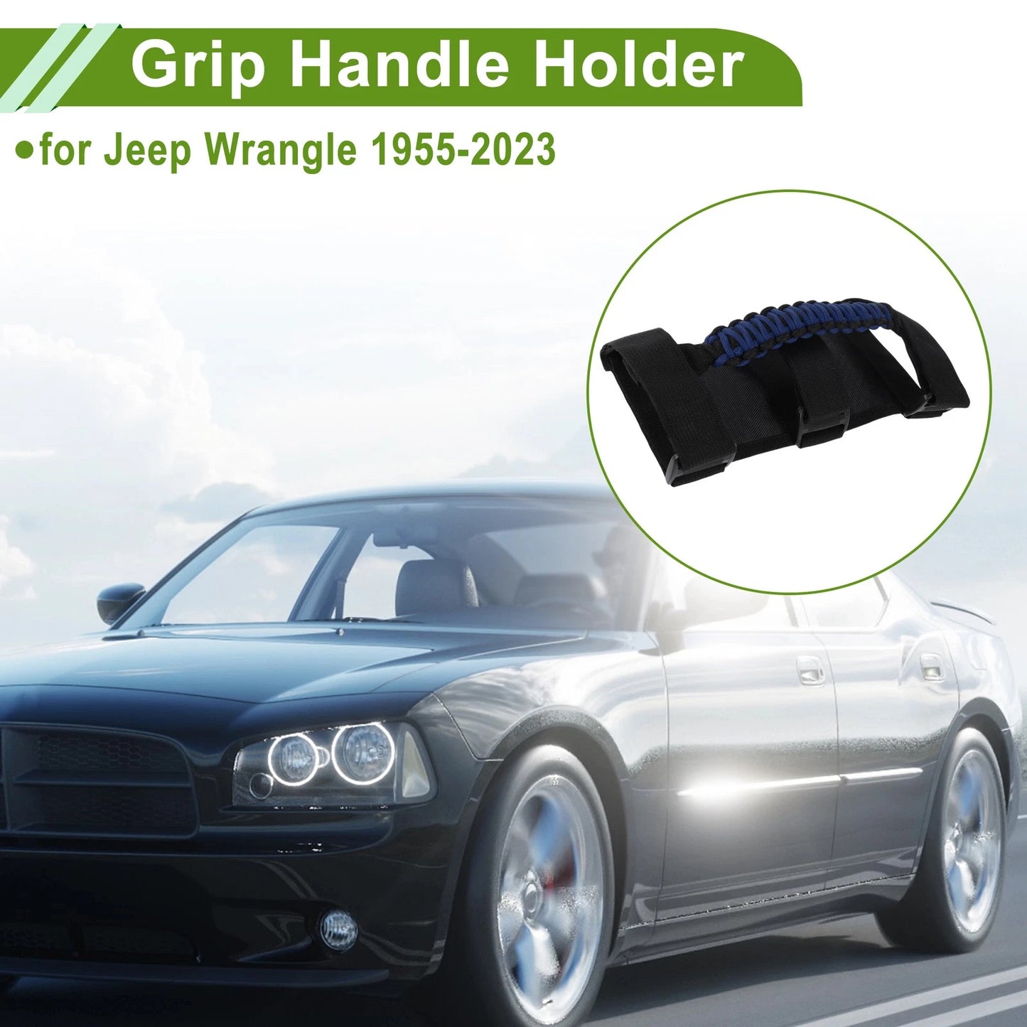 Roll Bar Grab Handles for Jeep Wrangler (1955-2023) - Blue