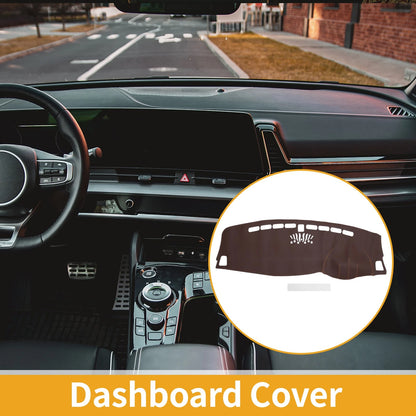 Dashboard Cover Mat for Kia Sportage (2016-2017) - Brown Anti-Slip