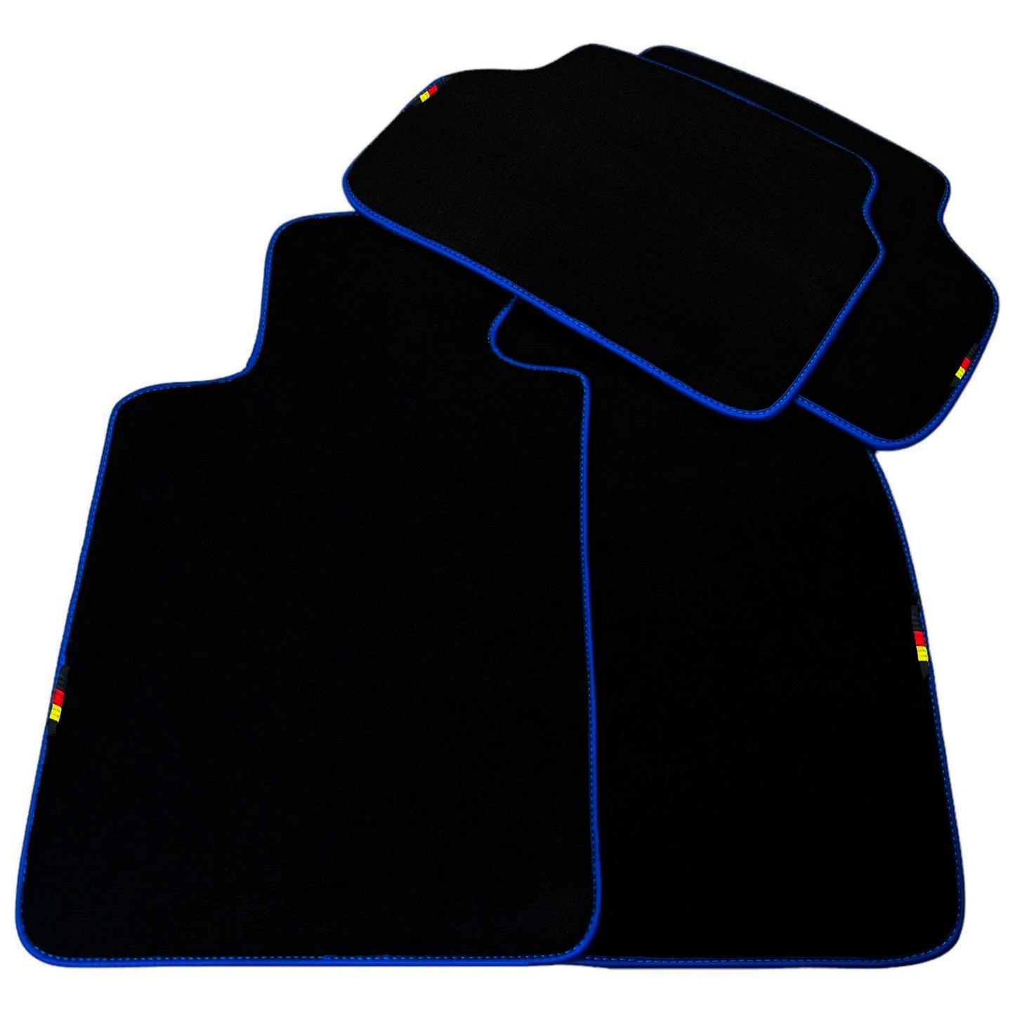 AutoWin Black Floor Mats for BMW X3 Series F25 SUV (2010-2017) Blue Trim