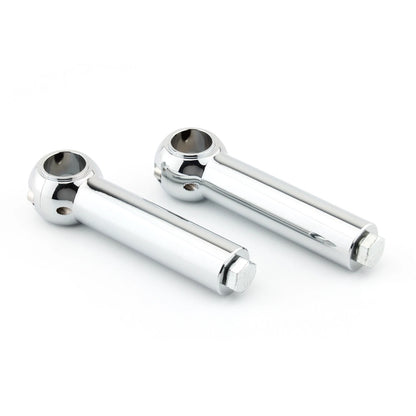 2 x 5" Chrome Handlebar Riser Clamp Kit for Motorcycles