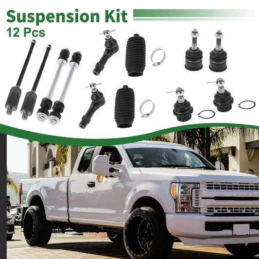 12pcs Front Suspension Kit Tie Rod Ends & Sway Bar Links for Ford Explorer (2002-2010)