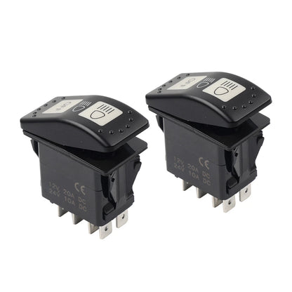 2 x High Low Off Light Headlight Switch for Can-Am Defender Maverick (2017-2023)