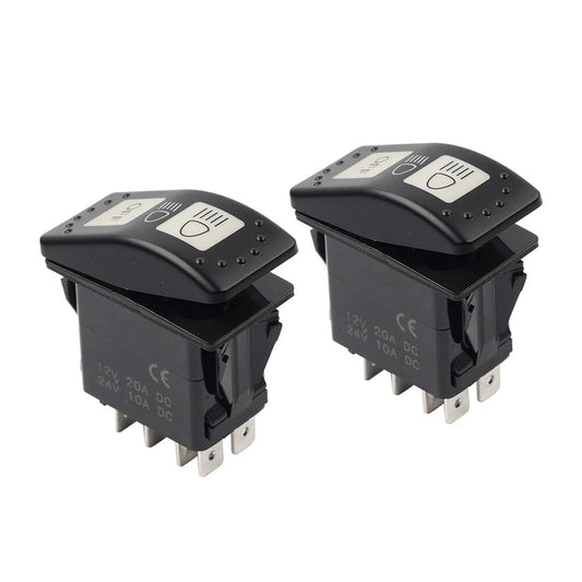 2 x High Low Off Light Headlight Switch for Can-Am Defender Maverick (2017-2023)