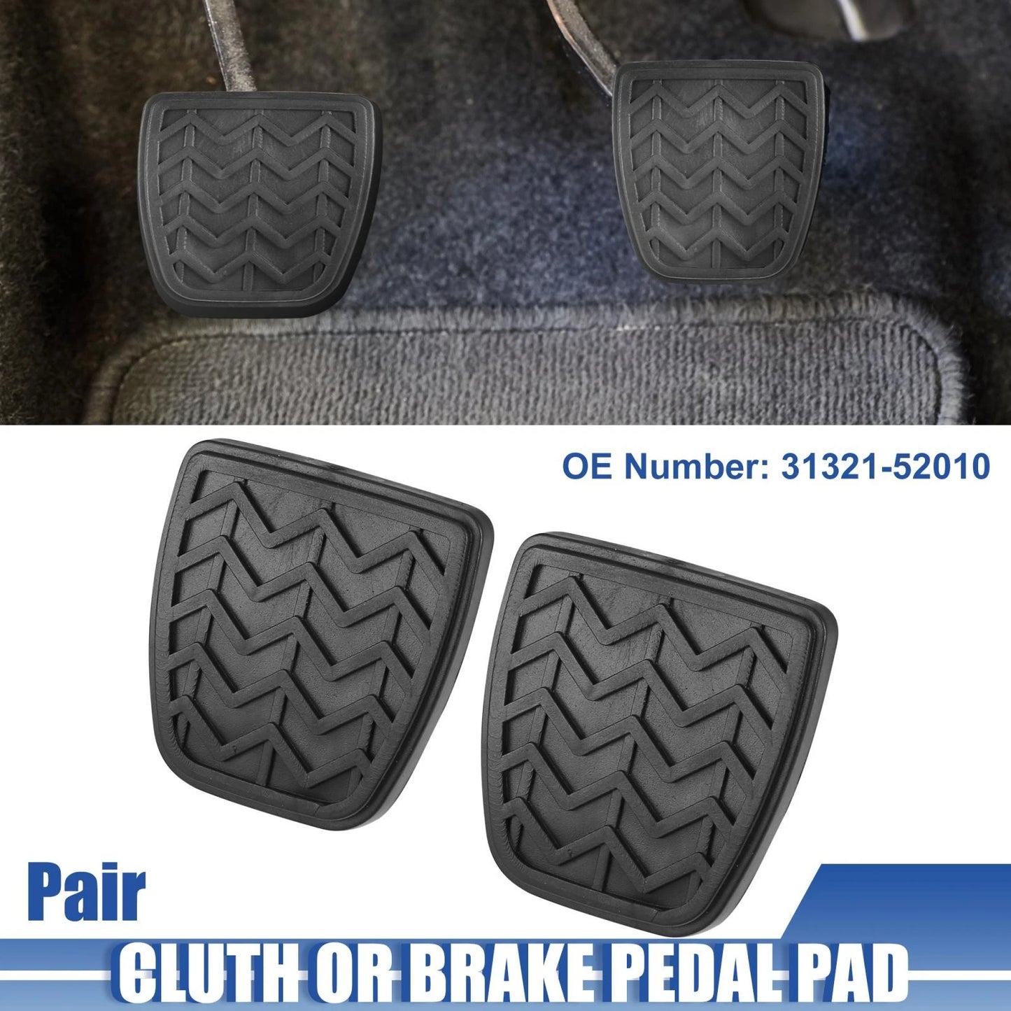 1 Pair / Clutch Or Brake Pedal Pad for Toyota Tacoma (2001–2017)