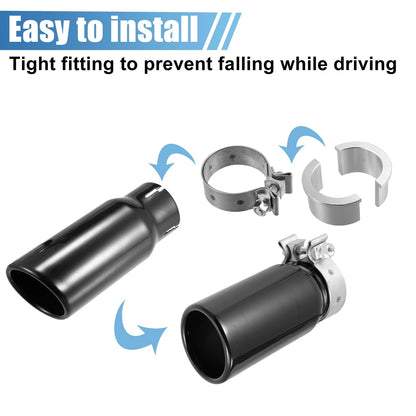 Exhaust Muffler Tip Set w/Clamp for Toyota 4Runner (2018-2021)