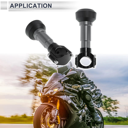 2 x Aluminum Alloy Motorcycle Slider Frame 1.1"-1.3" Titanium Tone