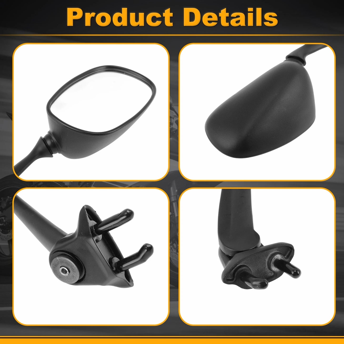 Motorcycle Rear View Mirrors Mount for YAMAHA YZF-R6 (2008–2017)