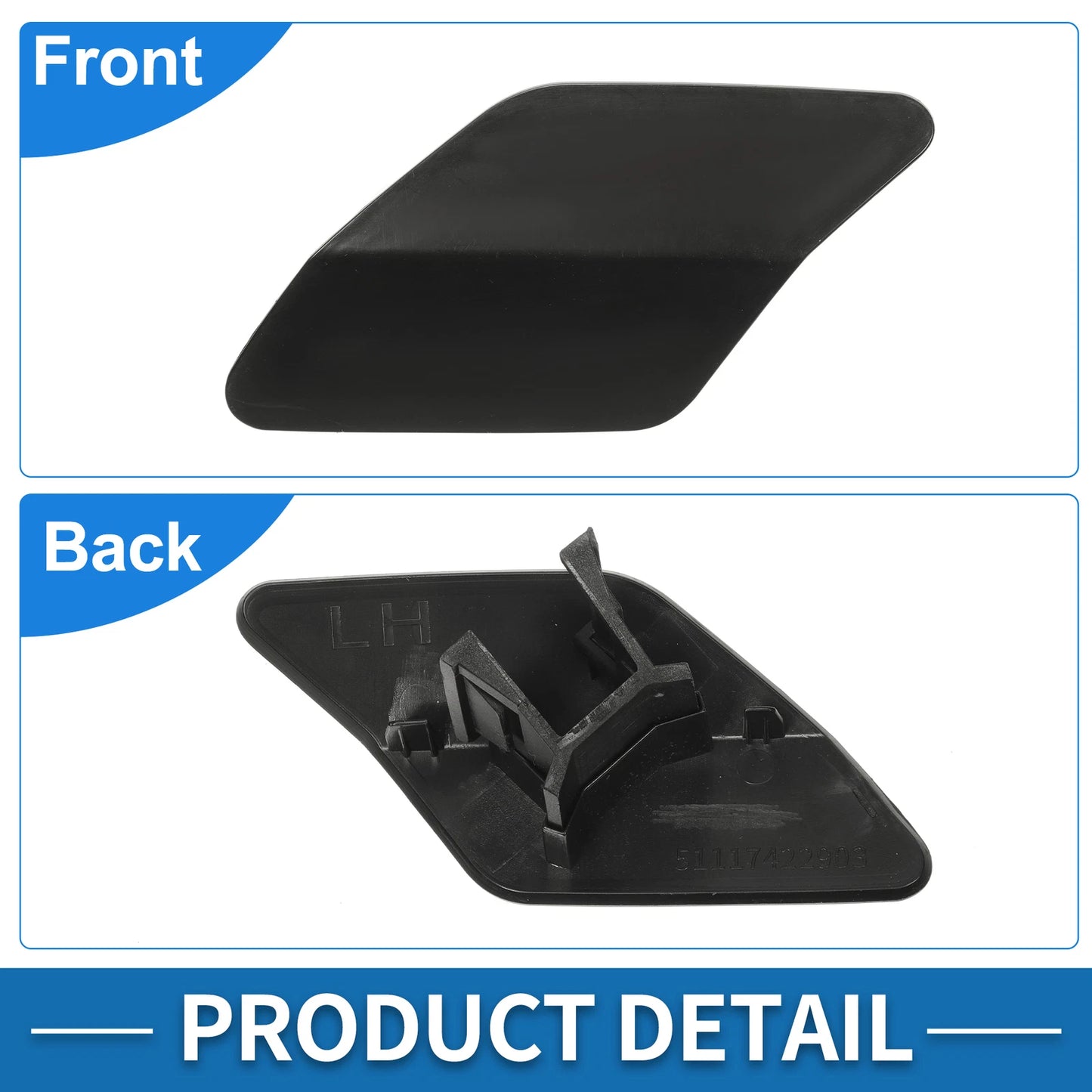 Front Left Washer Nozzle Cover for BMW X6 2015-2019 - Unpainted